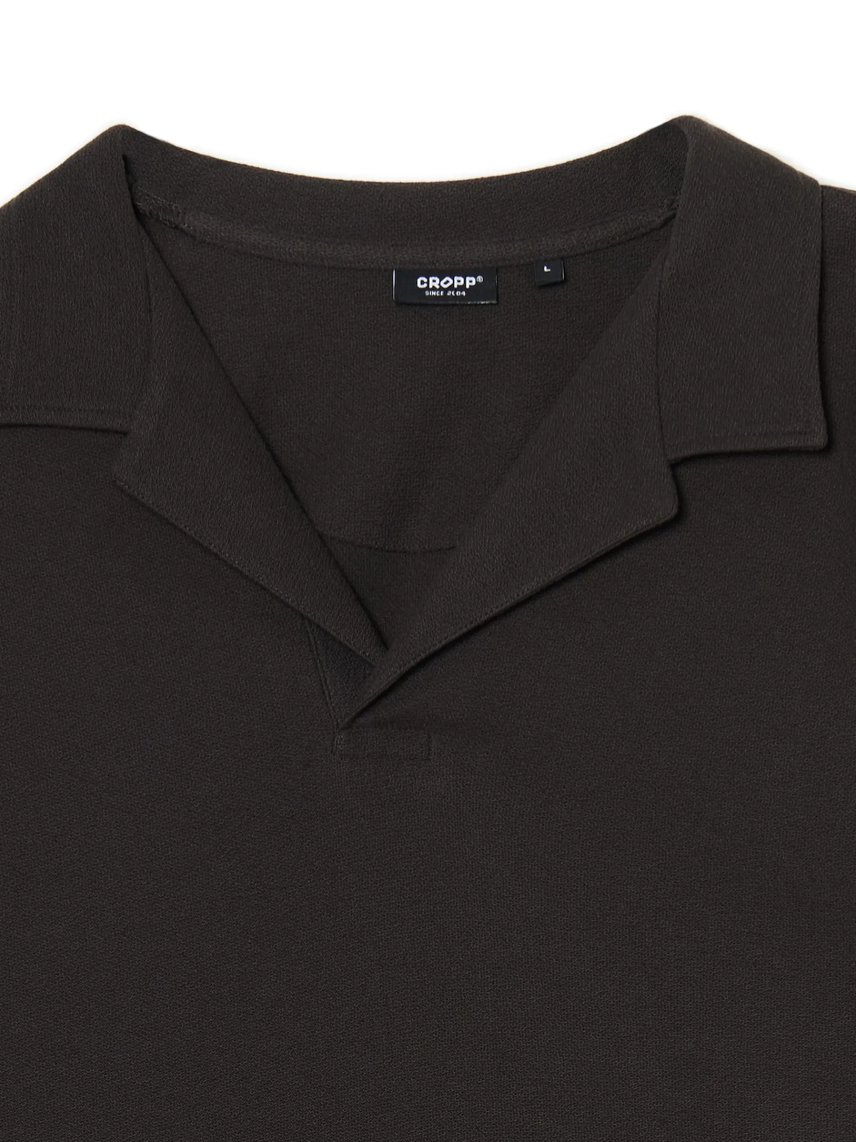Sale Cropp Czarna gładka koszulka polo szary