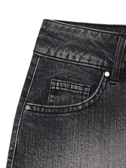 Sale Cropp Czarna jeansowa spódnica mini czarny