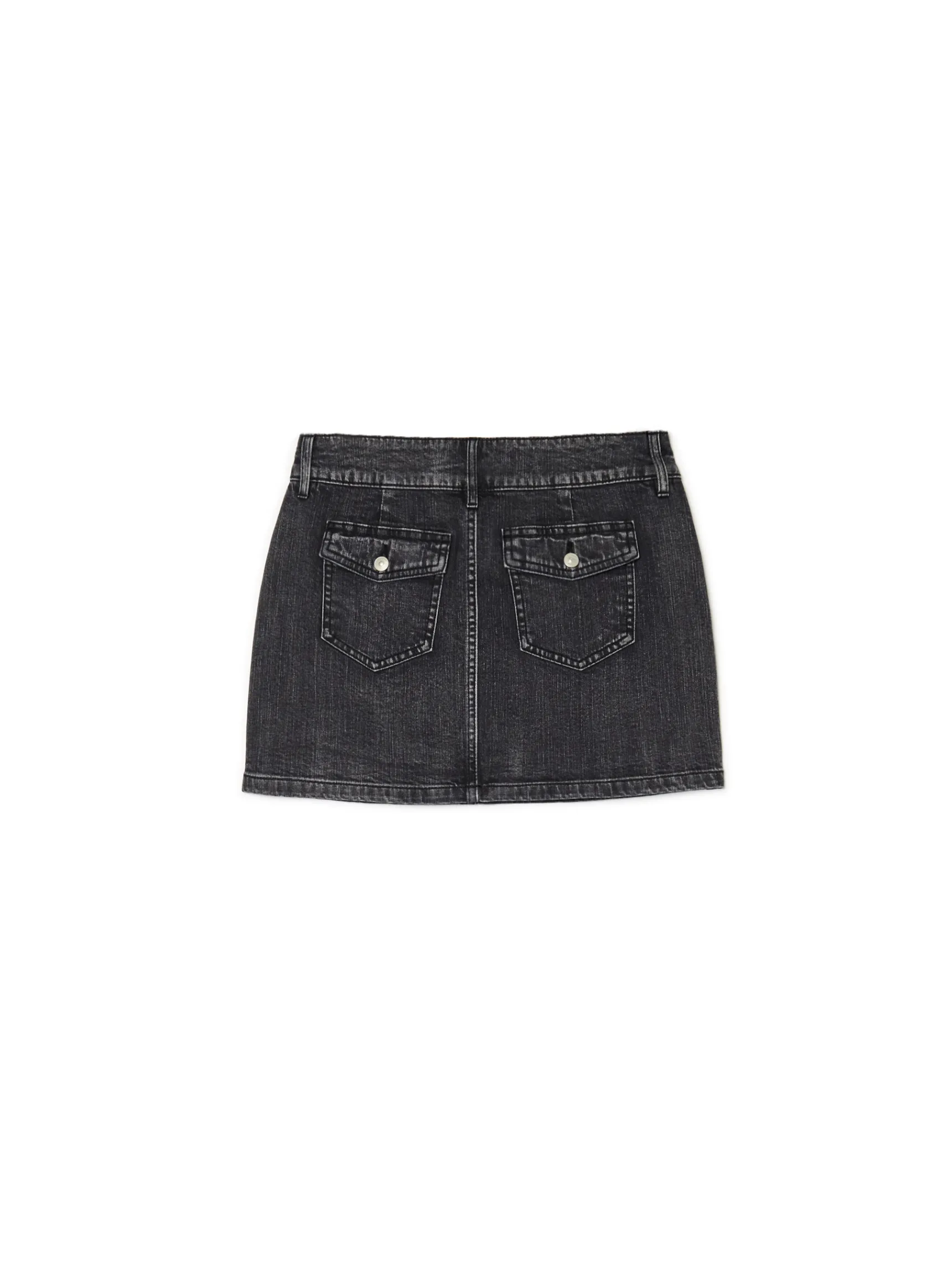 Sale Cropp Czarna jeansowa spódnica mini czarny