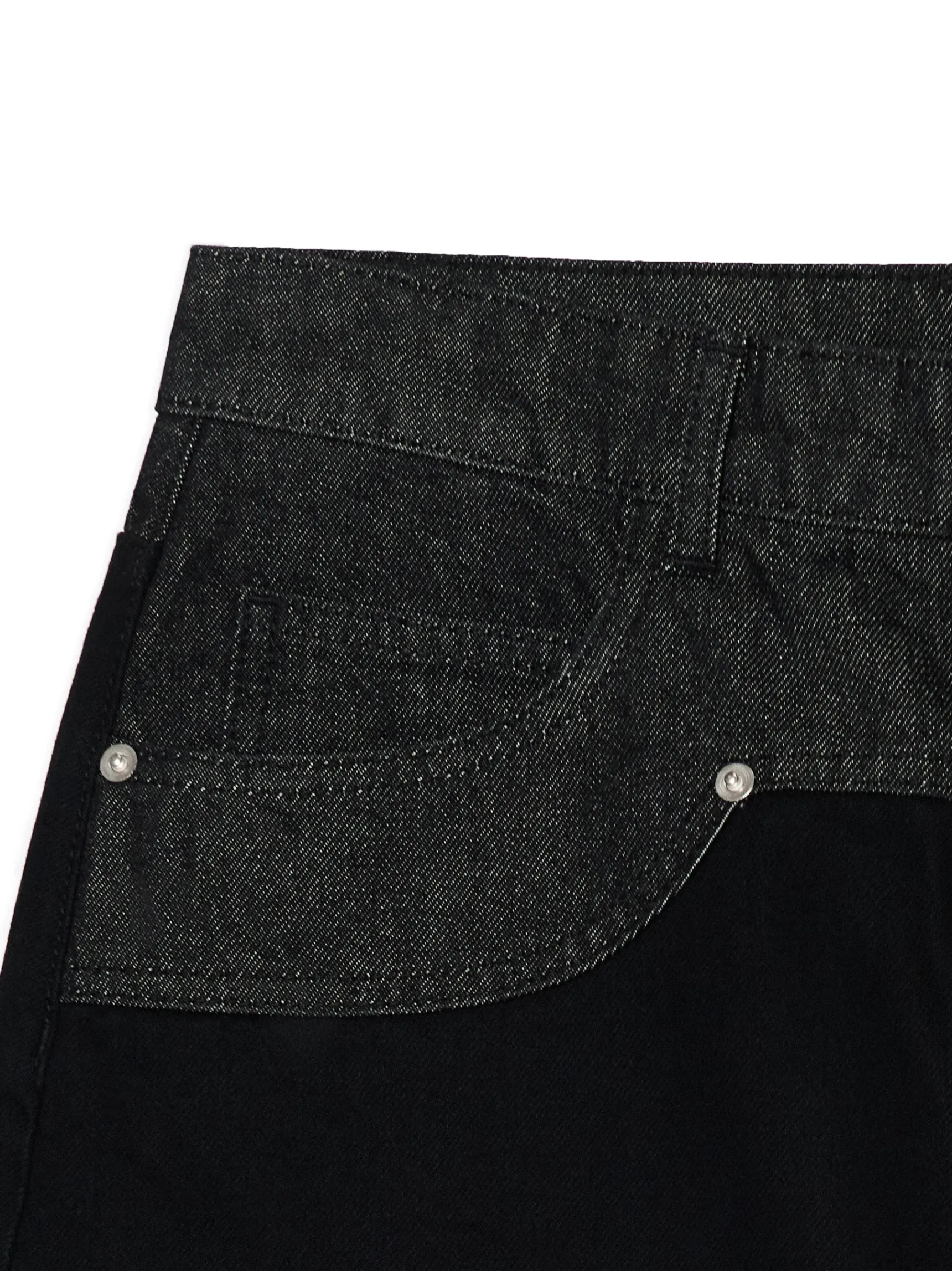 Hot Cropp Czarna jeansowa spódnica mini szary