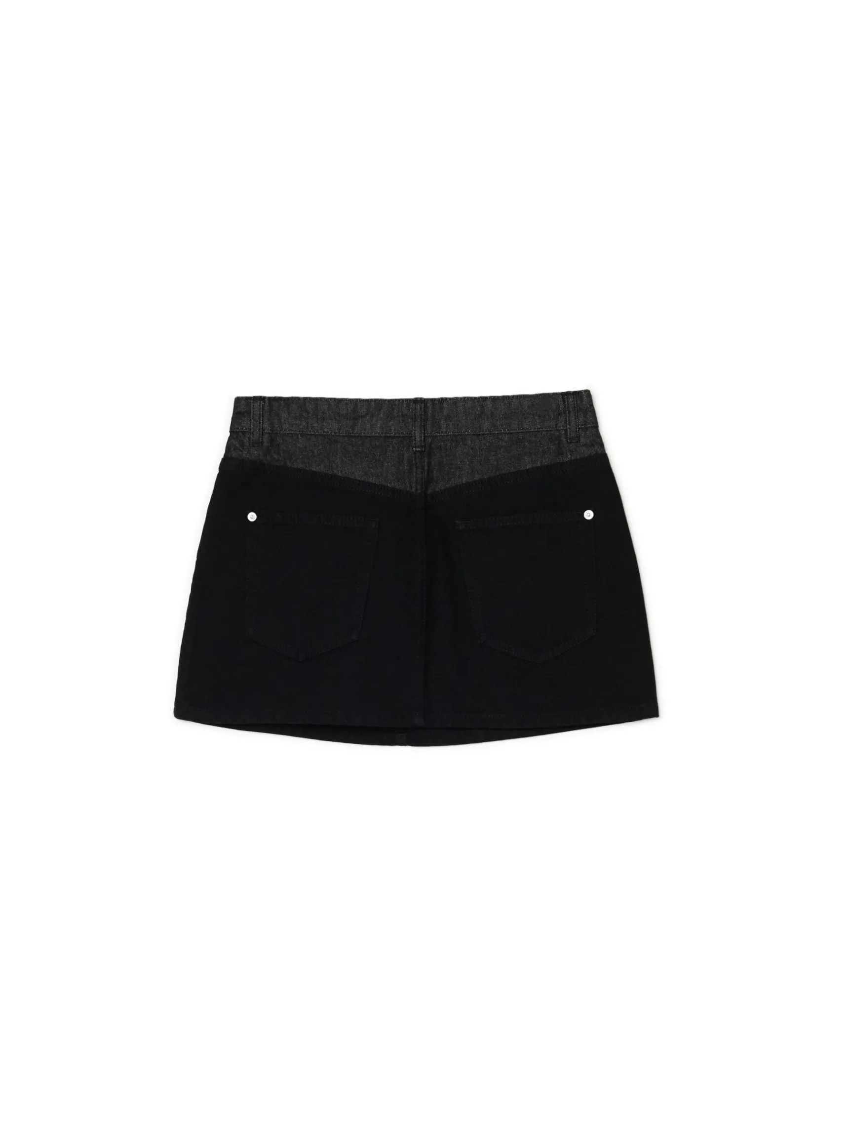 Hot Cropp Czarna jeansowa spódnica mini szary