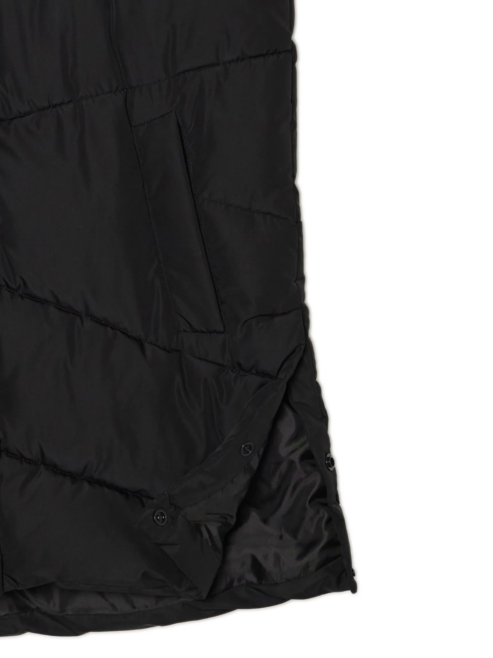 Discount Cropp Czarna kamizelka puffer z kapturem czarny