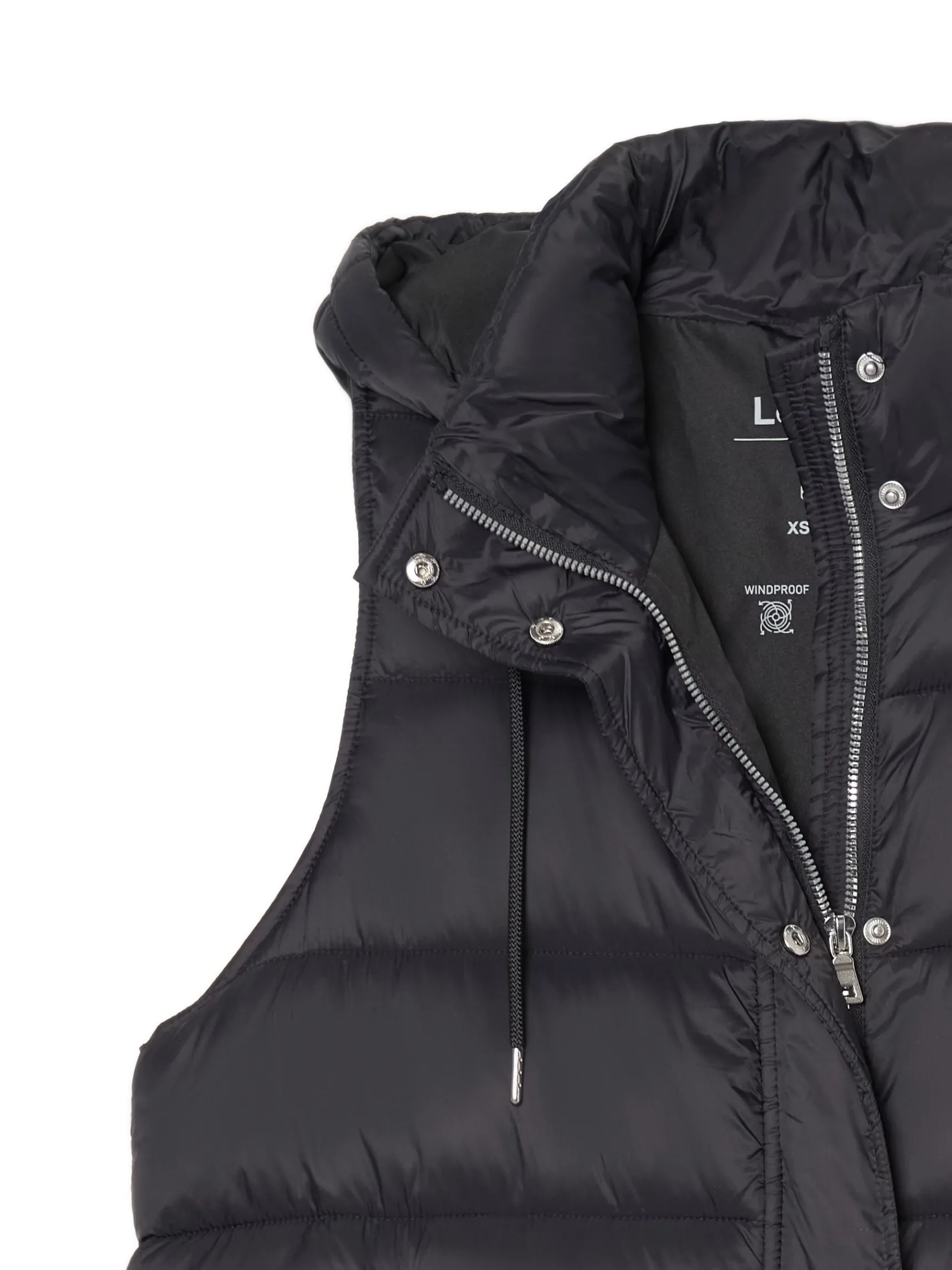 Fashion Cropp Czarna kamizelka puffer z kapturem czarny