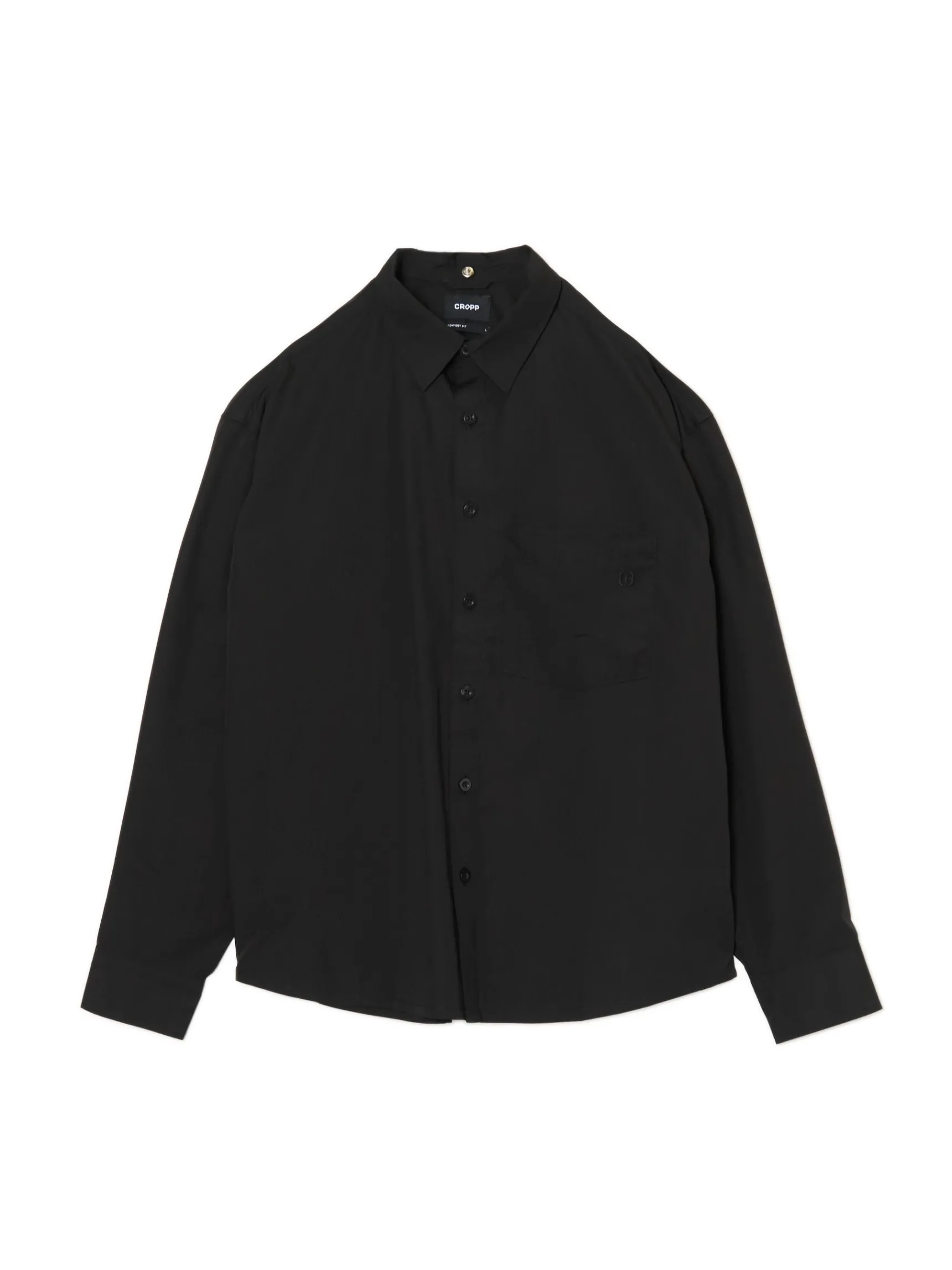 Clearance Cropp Czarna koszula z haftem czarny
