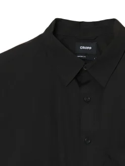 Clearance Cropp Czarna koszula z haftem czarny