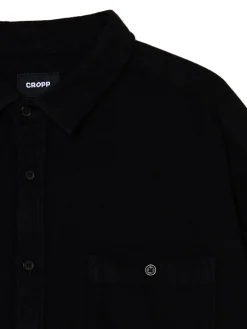 Sale Cropp Czarna koszula z postrzępieniami czarny