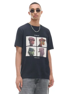 Fashion Cropp Czarna koszulka Gorillaz czarny