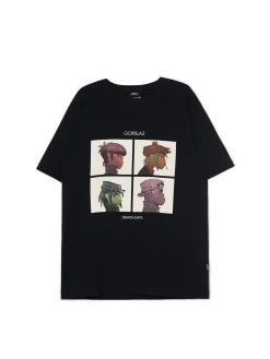 Fashion Cropp Czarna koszulka Gorillaz czarny