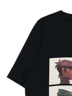 Fashion Cropp Czarna koszulka Gorillaz czarny