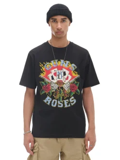 Clearance Cropp Czarna koszulka Guns N' Roses czarny