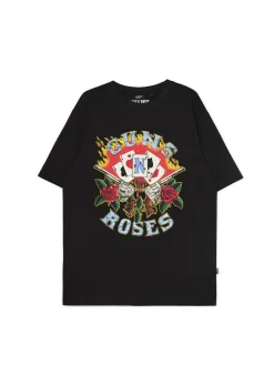 Clearance Cropp Czarna koszulka Guns N' Roses czarny