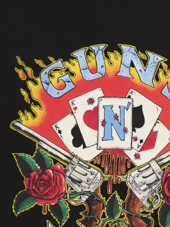 Clearance Cropp Czarna koszulka Guns N' Roses czarny
