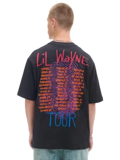 Discount Cropp Czarna koszulka Lil Wayne czarny