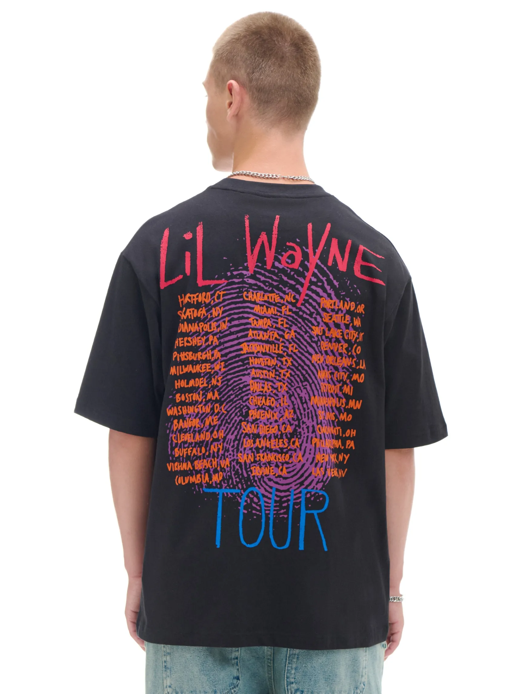 Discount Cropp Czarna koszulka Lil Wayne czarny