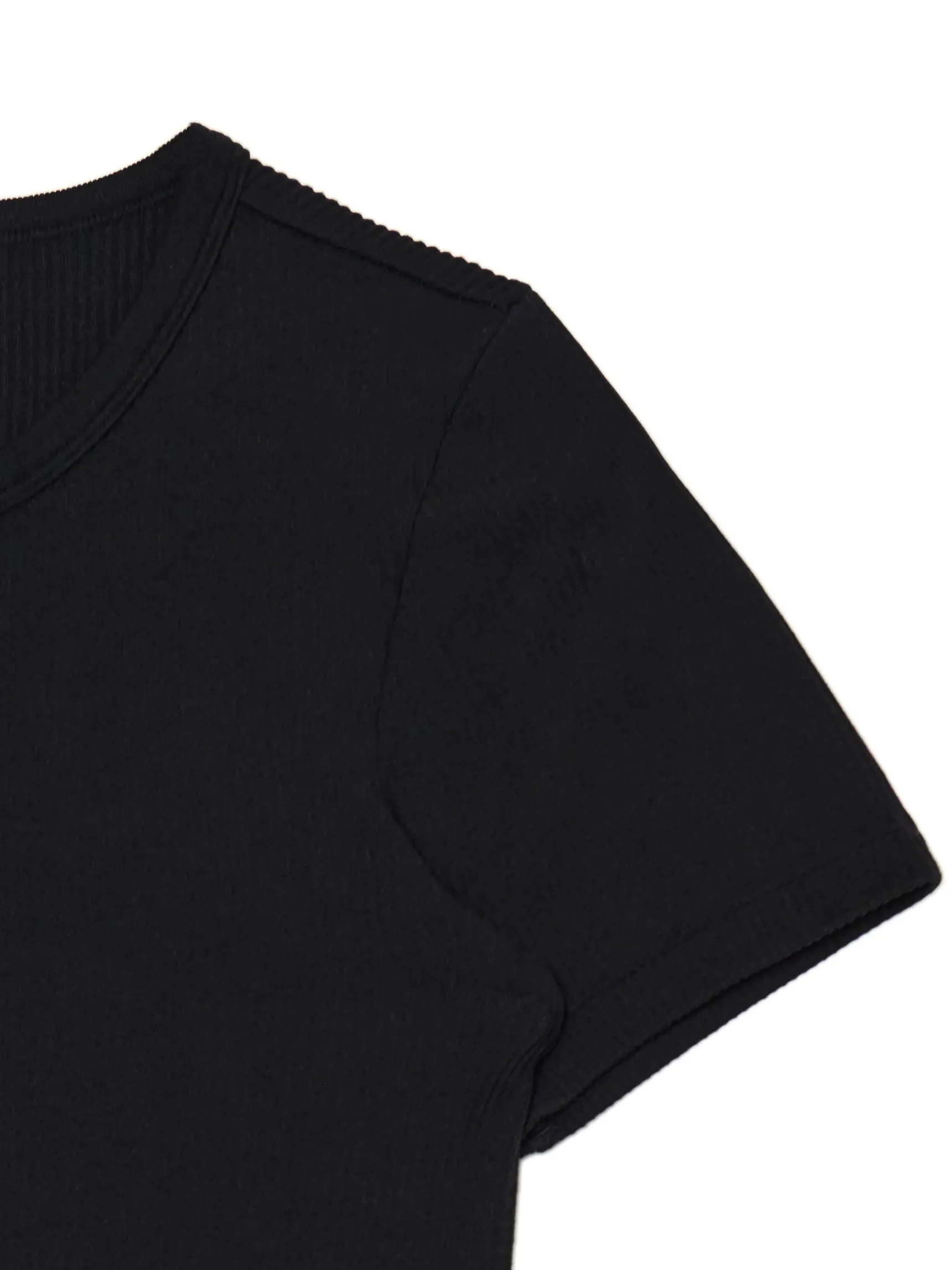 Fashion Cropp Czarna koszulka slim czarny