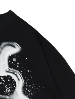 Outlet Cropp Czarna koszulka z napisem czarny