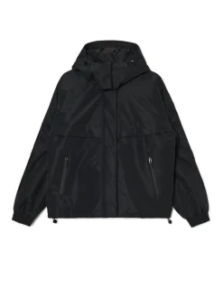 Sale Cropp Czarna kurtka anorak z kapturem czarny