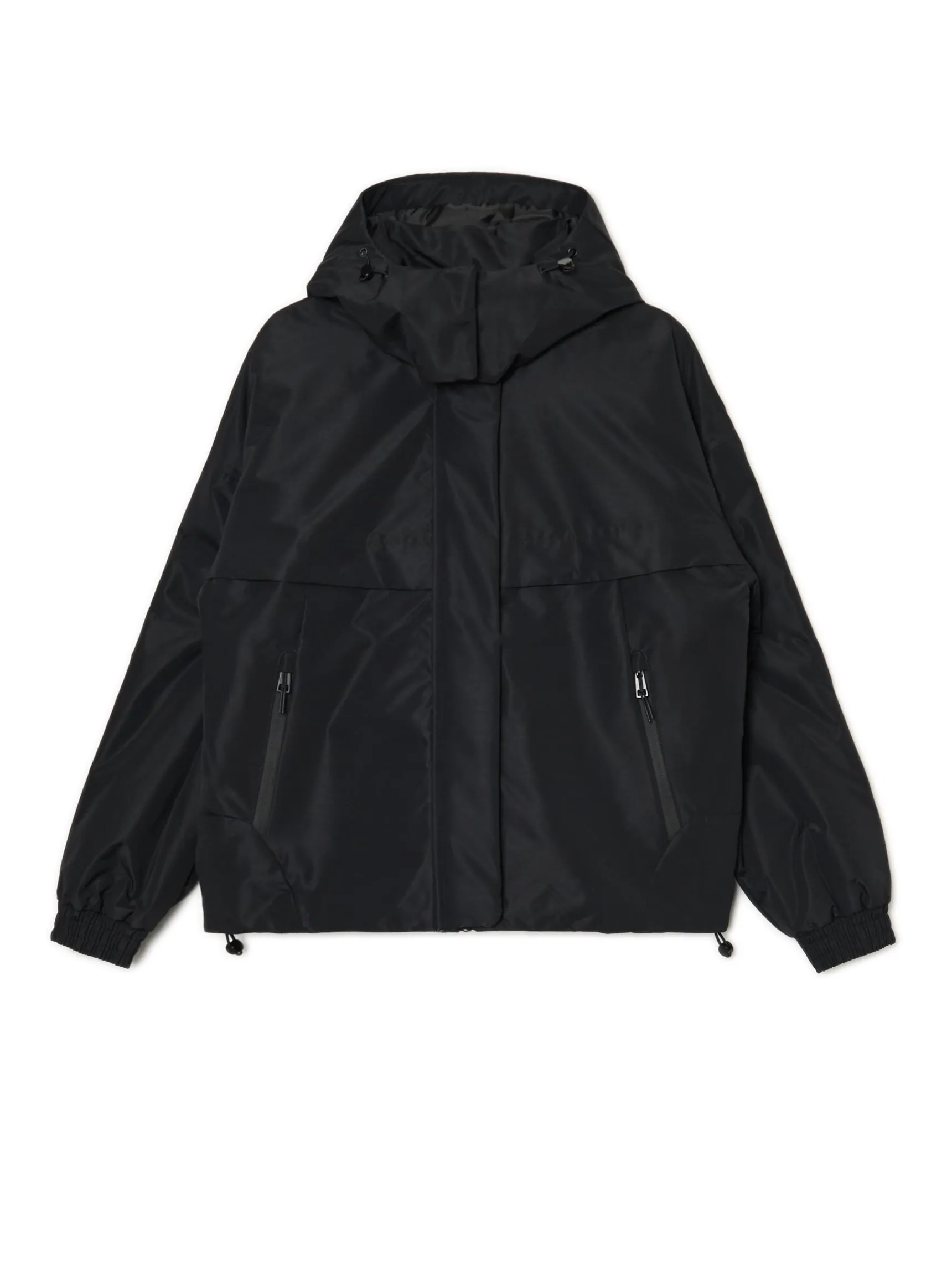 Sale Cropp Czarna kurtka anorak z kapturem czarny