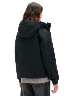 Sale Cropp Czarna kurtka anorak z kapturem czarny