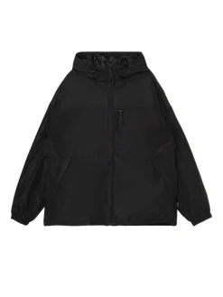 Best Cropp Czarna kurtka basic z kapturem czarny