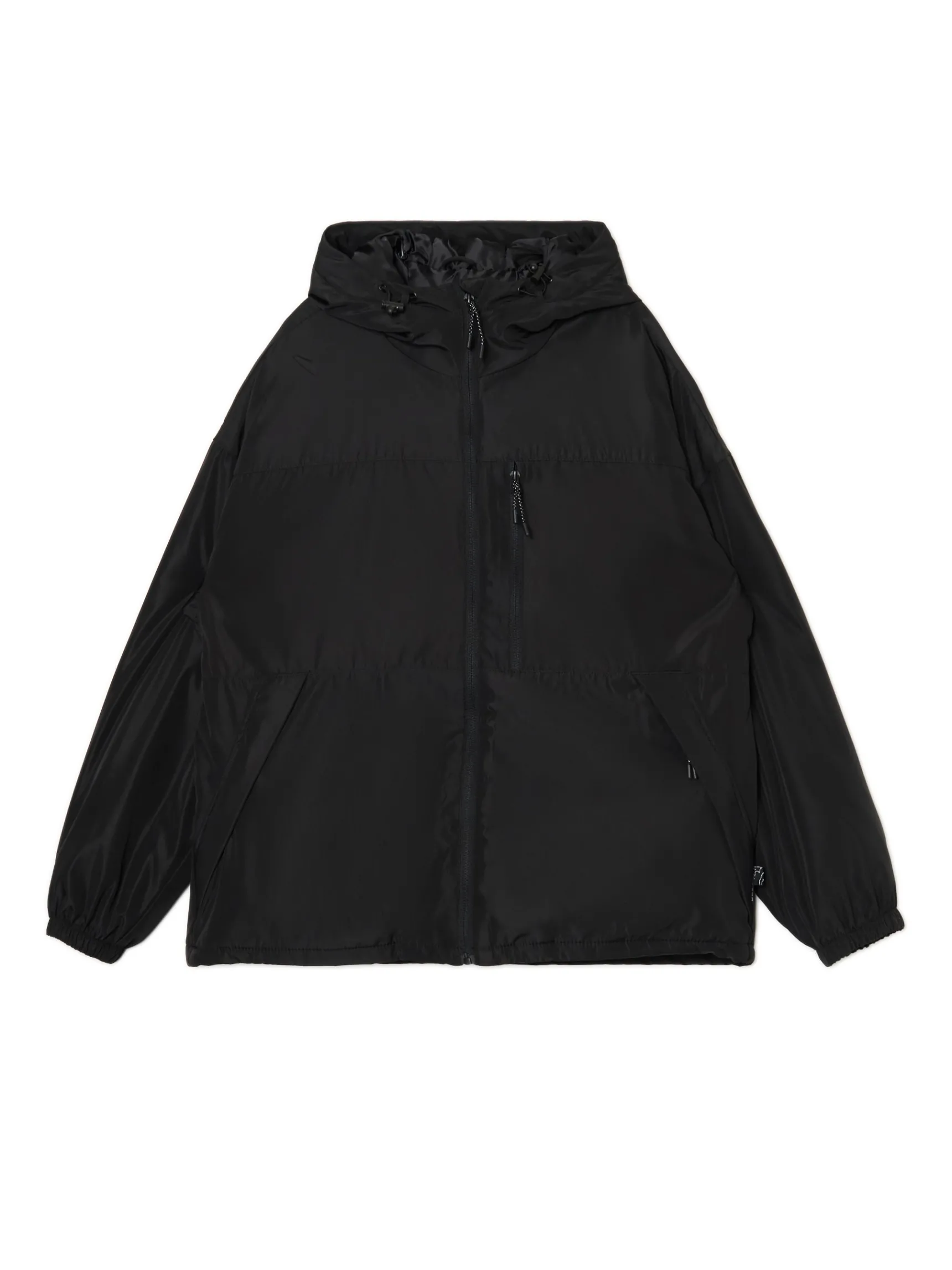 Best Cropp Czarna kurtka basic z kapturem czarny