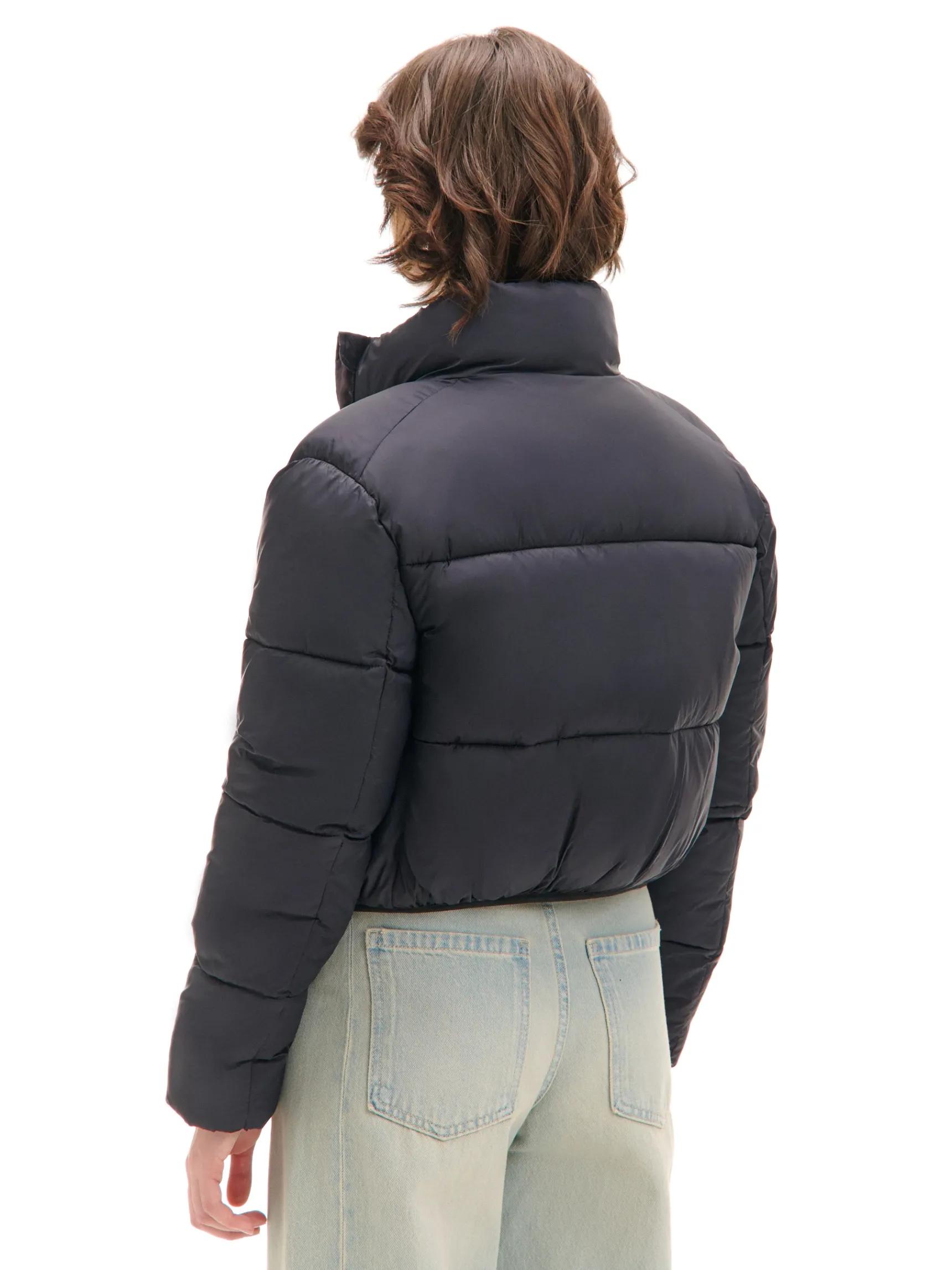 Best Cropp Czarna kurtka puffer czarny