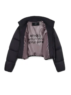 Best Cropp Czarna kurtka puffer czarny