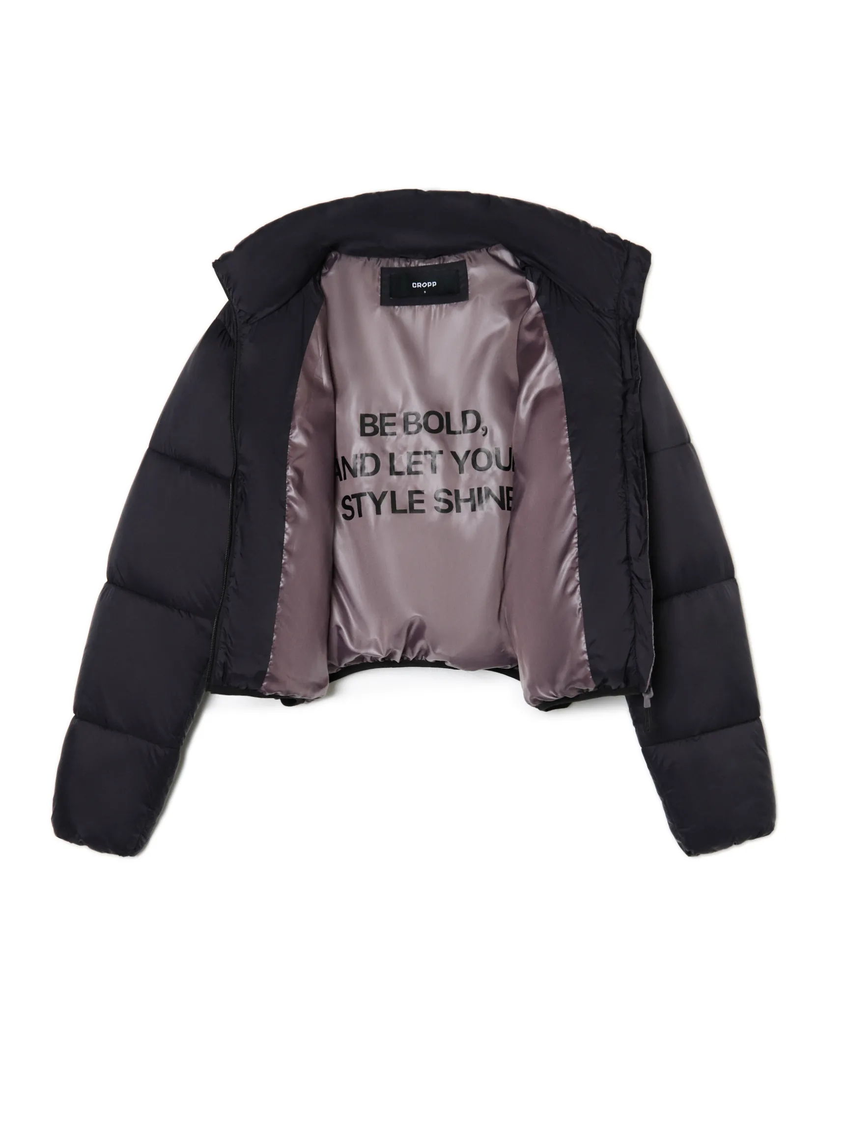 Best Cropp Czarna kurtka puffer czarny