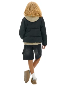 Hot Cropp Czarna kurtka puffer czarny