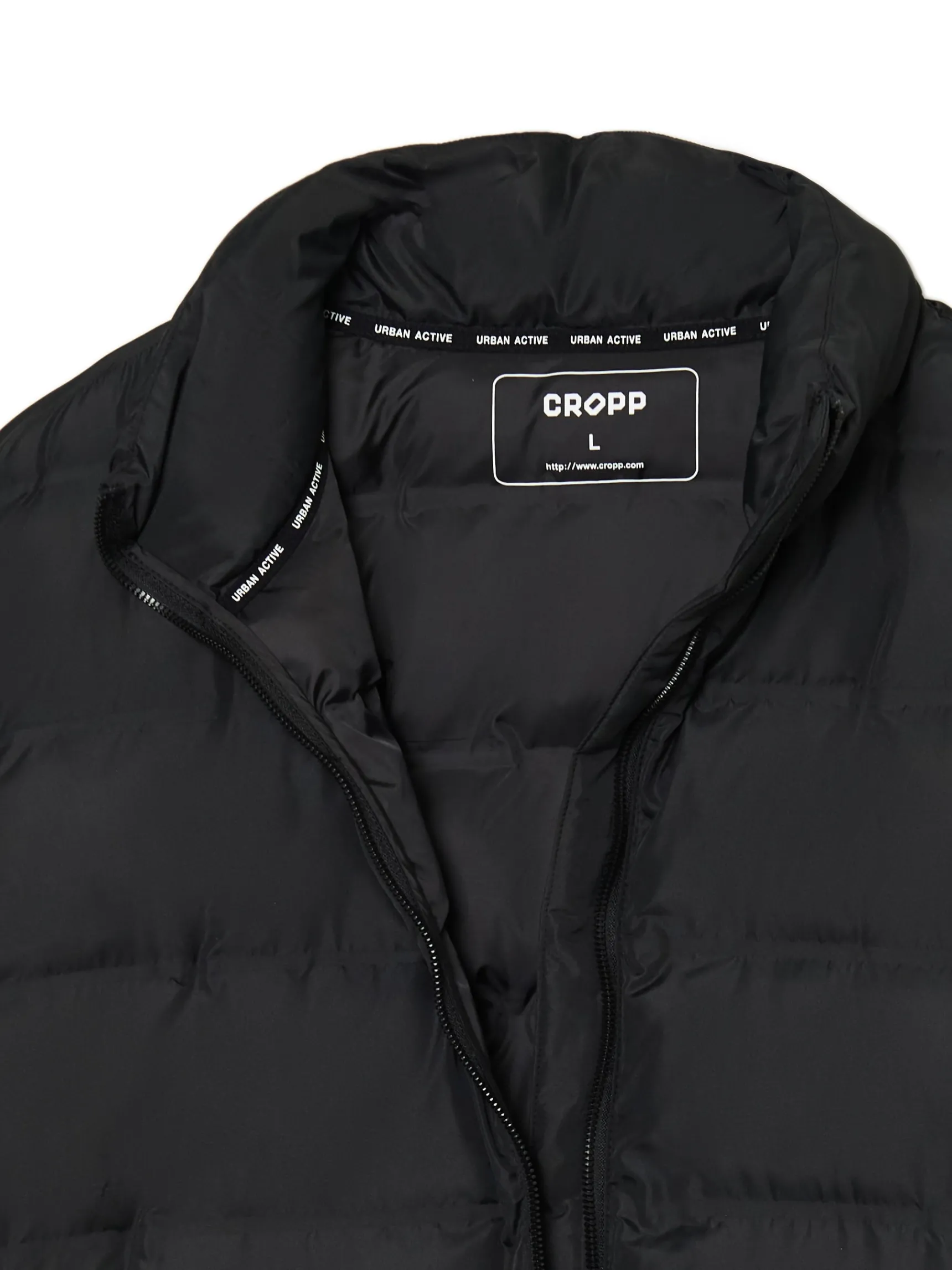 Outlet Cropp Czarna kurtka pufferka czarny