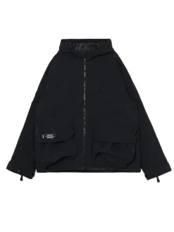 Outlet Cropp Czarna kurtka z kapturem czarny