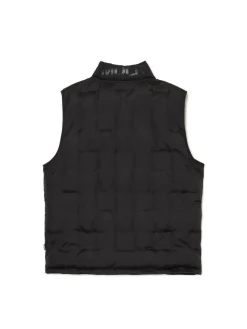 Discount Cropp Czarna pikowana kamizelka ze stójką czarny