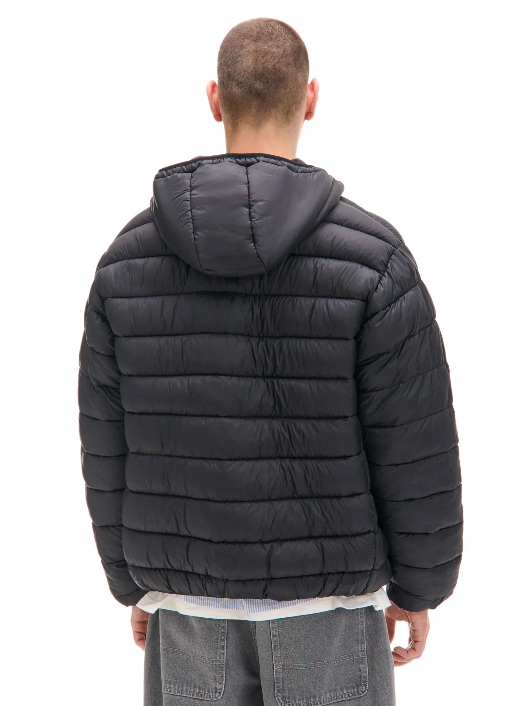 Hot Cropp Czarna pikowana kurtka basic czarny