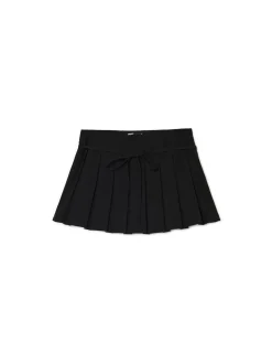 Online Cropp Czarna plisowana spódnica mini czarny