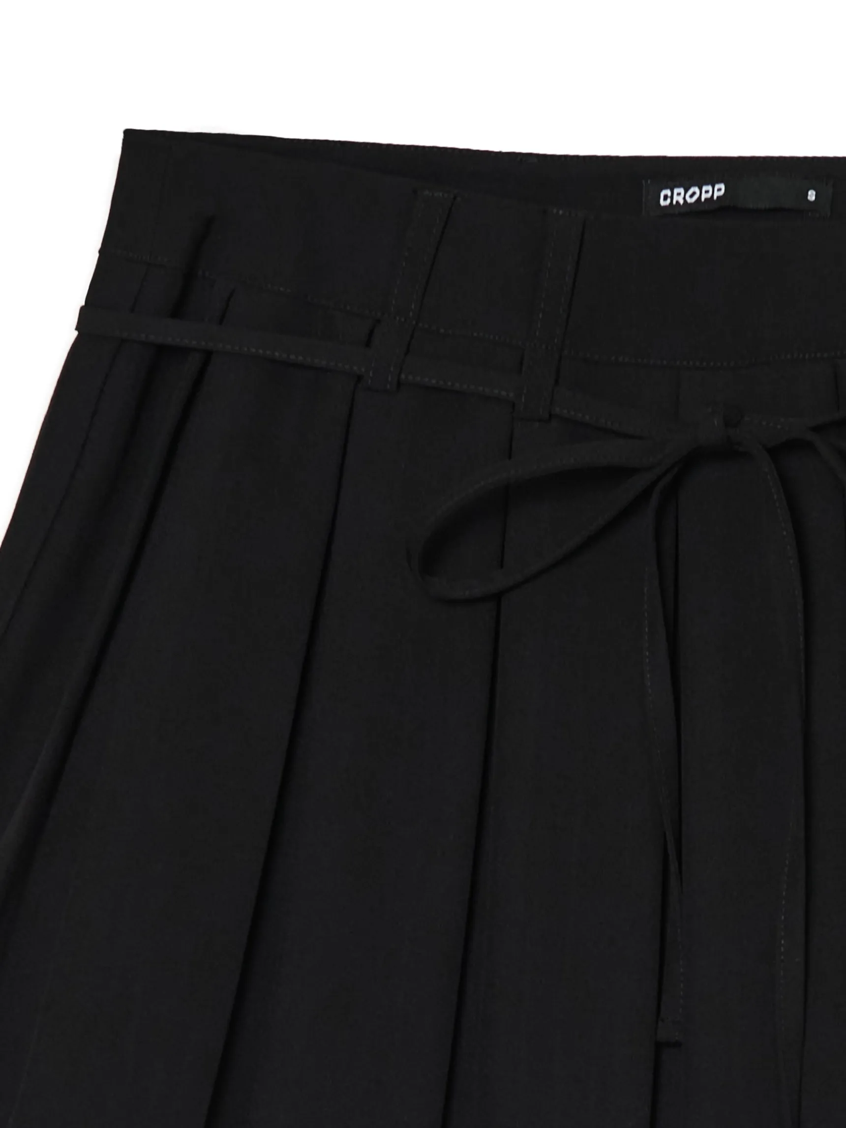 Online Cropp Czarna plisowana spódnica mini czarny