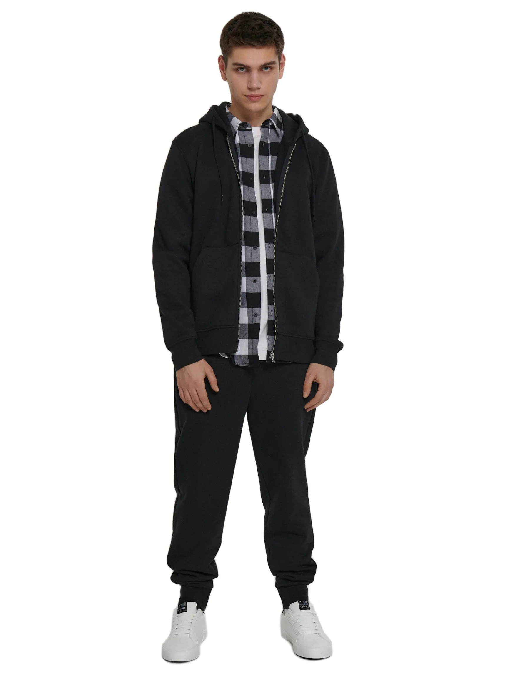 Hot Cropp Czarna rozpinana bluza czarny