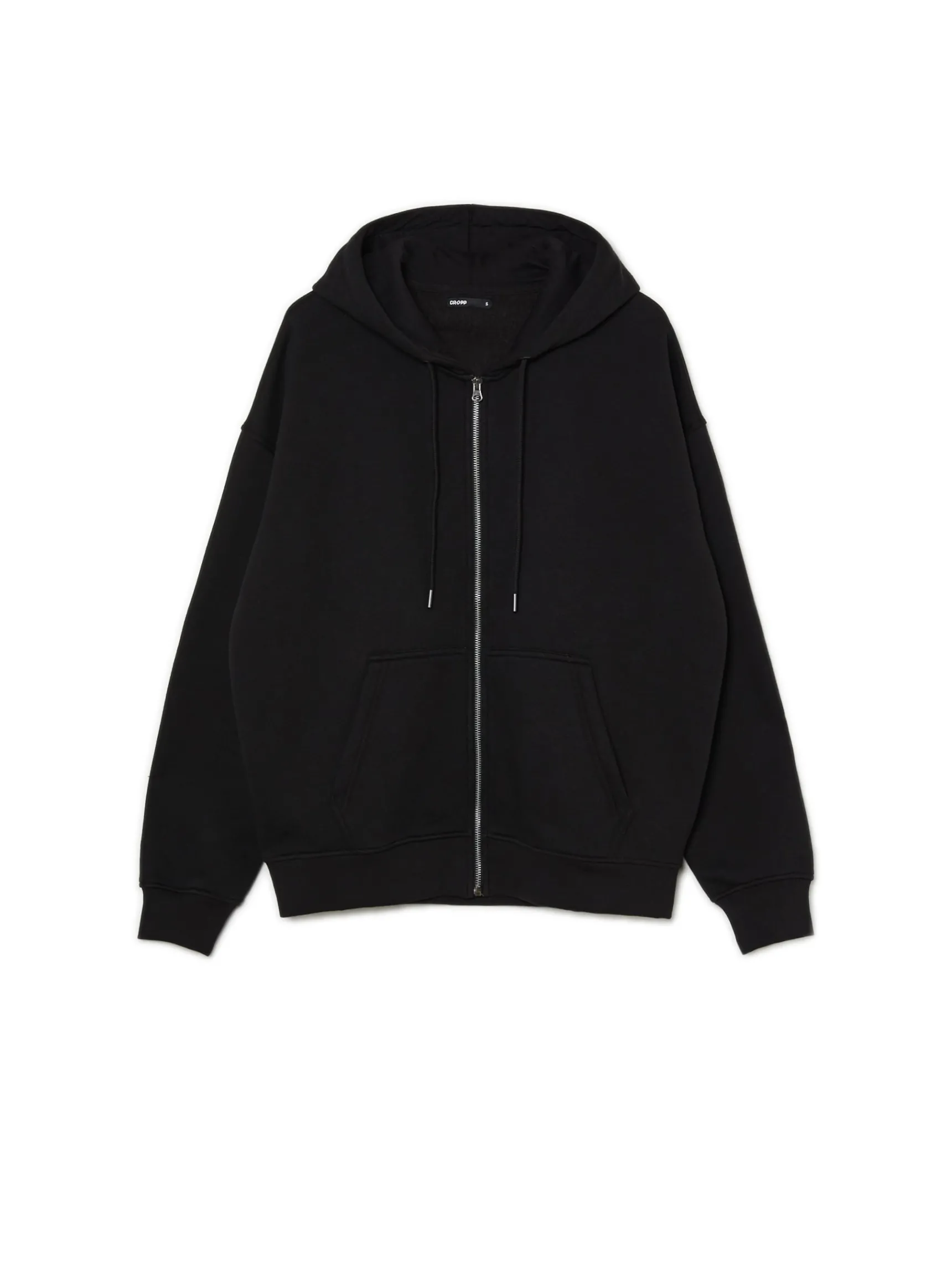 Online Cropp Czarna rozpinana bluza oversize czarny
