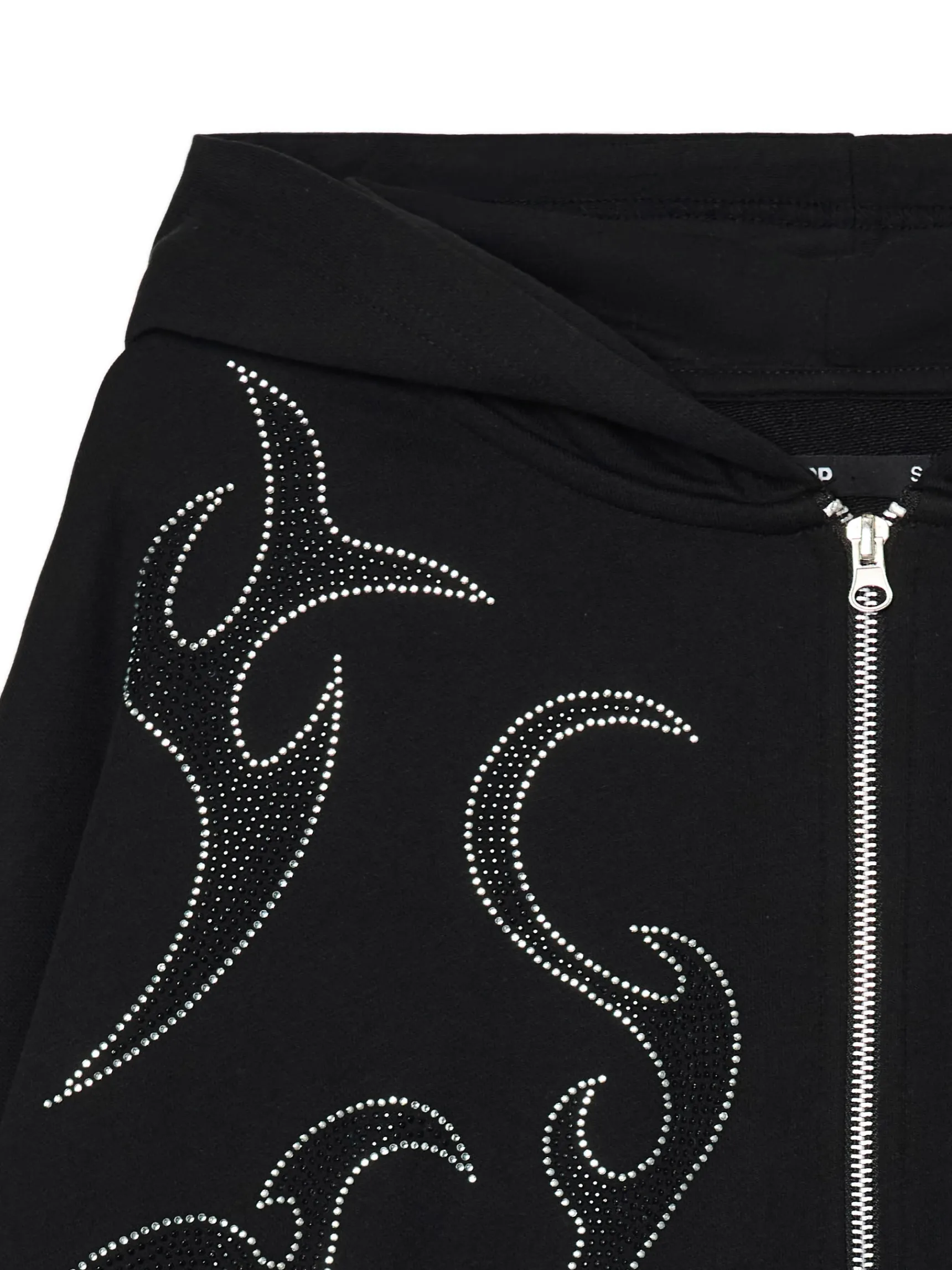 Hot Cropp Czarna rozpinana bluza z aplikacjami czarny