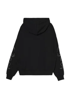 Hot Cropp Czarna rozpinana bluza z aplikacjami czarny