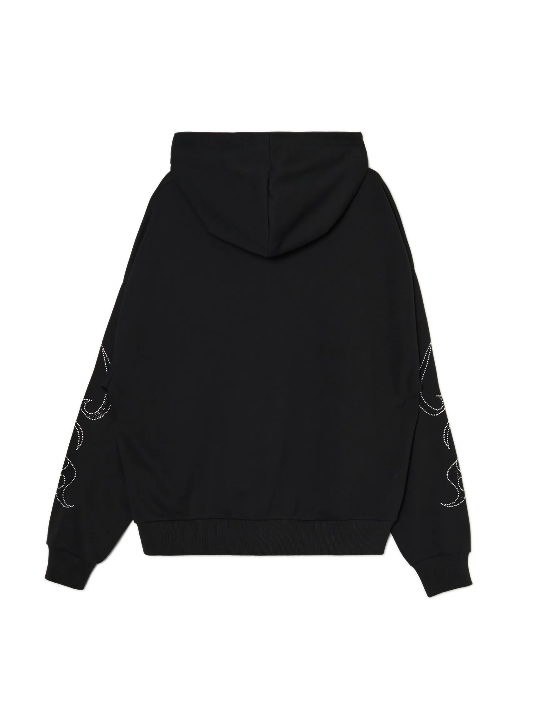 Hot Cropp Czarna rozpinana bluza z aplikacjami czarny