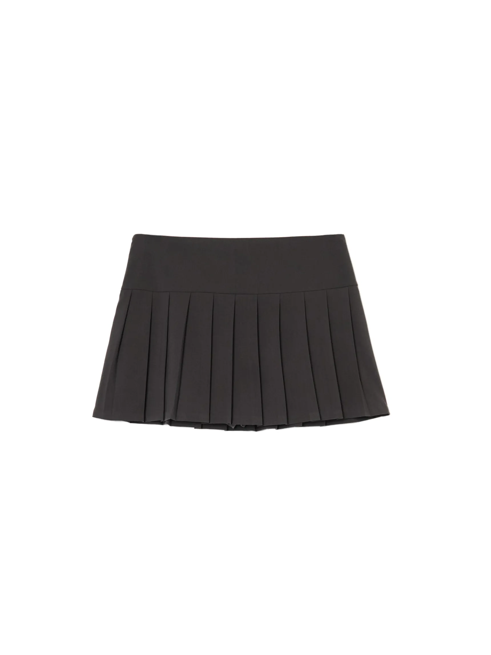 Clearance Cropp Czarna spódnica mini z plisami jasnyszary