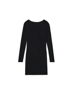 New Cropp Czarna sukienka mini z długimi rękawami czarny
