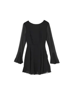 New Cropp Czarna sukienka mini z falbanami czarny