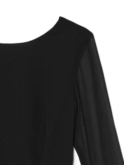 New Cropp Czarna sukienka mini z falbanami czarny
