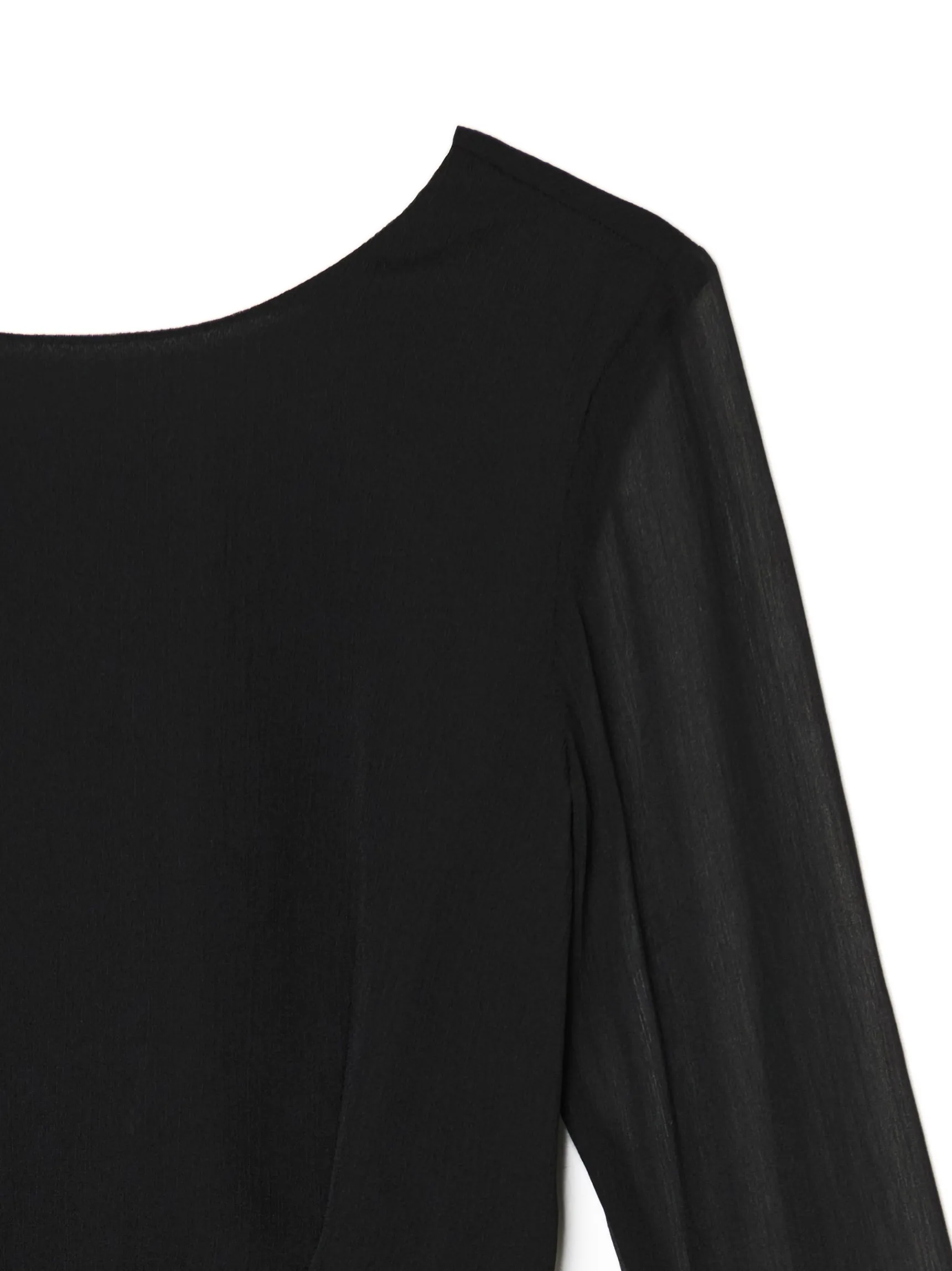 New Cropp Czarna sukienka mini z falbanami czarny