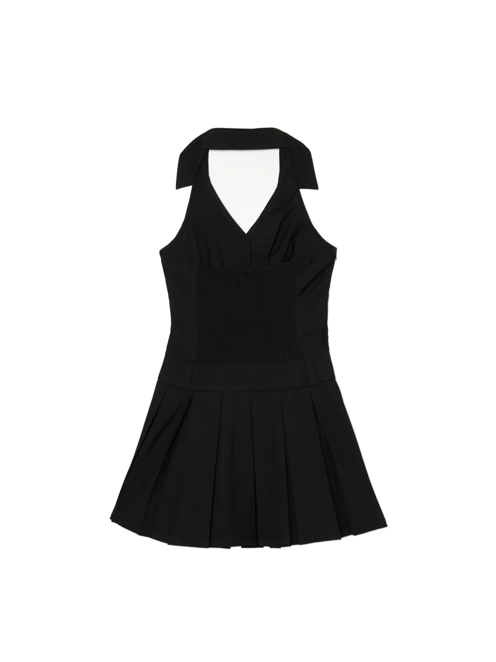Best Cropp Czarna sukienka mini z kołnierzykiem czarny