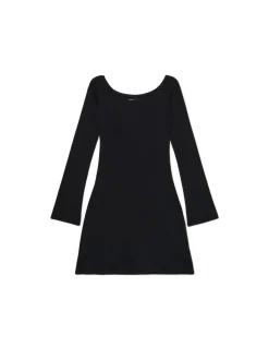 Hot Cropp Czarna sukienka mini z rękawami flare czarny