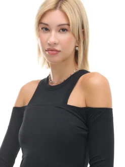 Best Cropp Czarna sukienka mini z wycięciami czarny