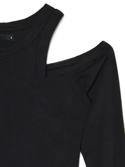 Best Cropp Czarna sukienka mini z wycięciami czarny
