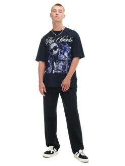 Fashion Cropp Czarne bawełniane spodnie loose czarny
